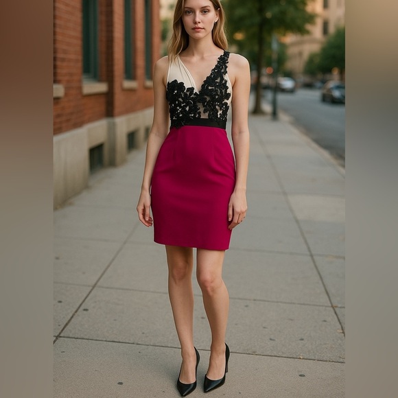 House of CB Color Block Bandage Dress in Excellent Pre Loved Condition - Picture 1 of 7